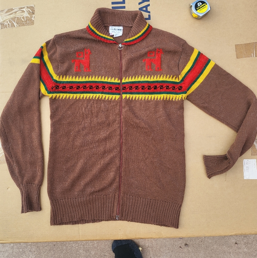 Vintage Collageman Zip Knit Zip Up